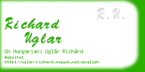 richard uglar business card