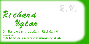 richard uglar business card